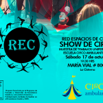 Estudiantes de la Escuela de Circo presentando sus números unipersonales en el Espacio Cultural Circo Ambulante